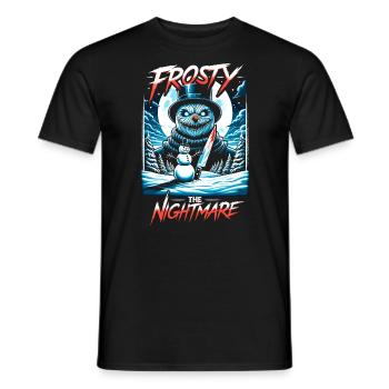 Frosty The Nightmare Festive Slasher Candy Cane - Männer T-Shirt - Schwarz - Vorne - AI Model Male 178 light (178cm)