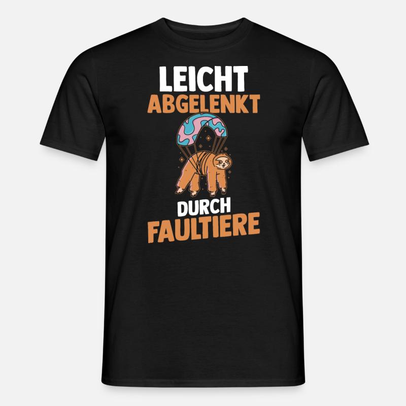 Faultier - Männer T-Shirt - Schwarz