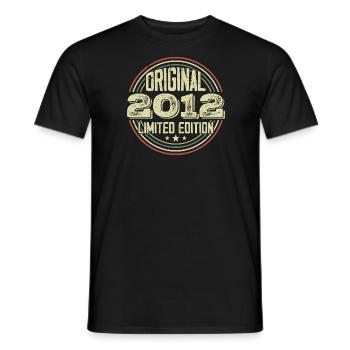 2012 Birthday celebrations, a legendary vintage - Men's T-Shirt - black - Front - AI Model Male 178 light (178cm)