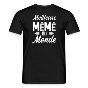 Cadeau Mémé Meilleure Mémé du Monde - T-shirt homme - noir - Devant - AI Model Male 178 light (178cm)
