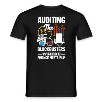Auditing Blockbusters Where Finance Meets Film - Männer T-Shirt - Schwarz - Vorne - AI Model Male 178 light (178cm)