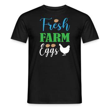 Fresh Farm Eggs - Männer T-Shirt - Schwarz - Vorne - AI Model Male 178 light (178cm)