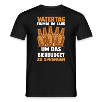 Papa Bier Vater Vatertag - Männer T-Shirt - Schwarz - Vorne - AI Model Male 178 light (178cm)