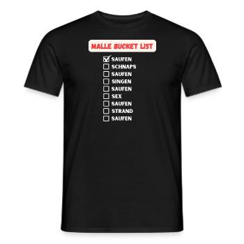 Malle Bucket List Party Junggesellenabschied - Männer T-Shirt - Schwarz - Vorne - AI Model Male 178 light (178cm)