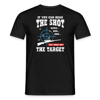 You Were Not The Target - Sniper - Men's T-Shirt - black - Front - AI Model Male 178 light (178cm)