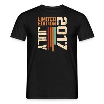 July 2017 Birthday Gift 2017 July 2017 - Men's T-Shirt - black - Front - AI Model Male 178 light (178cm)