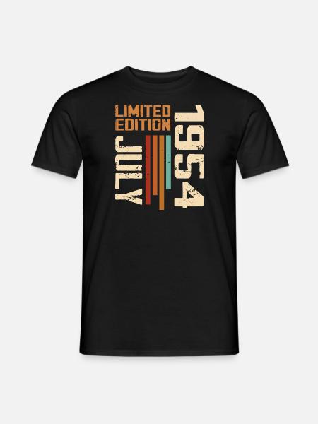 Juillet 1954 Cadeau D’anniversaire 1954 July 1954 - T-shirt homme - noir