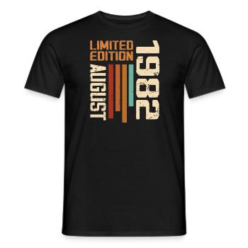 Aout 1982 Cadeau Anniversaire Août 1982 August - T-shirt homme - noir - Devant - AI Model Male 178 light (178cm)