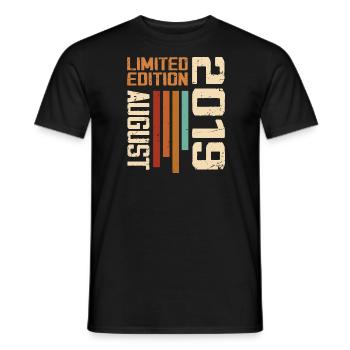 August 2019 Birthday Gift August 2019 August - Men's T-Shirt - black - Front - AI Model Male 178 light (178cm)