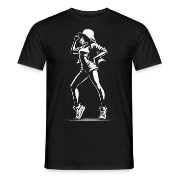 Trendy Teen Design for Girls and Young Woman - Men's T-Shirt - black - Front - AI Model Male 178 light (178cm)