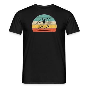 Speerwerfer beim Speerwurf - Männer T-Shirt - Schwarz - Vorne - AI Model Male 178 light (178cm)