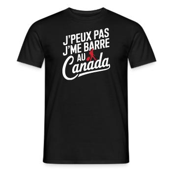 J peux pas je me barre au Canada - T-shirt homme - noir - Devant - AI Model Male 178 light (178cm)