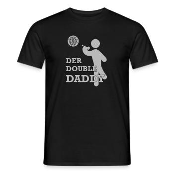 Der Double Daddy - Dart Motiv - Männer T-Shirt - Schwarz - Vorne - AI Model Male 178 light (178cm)