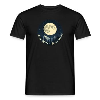 Stay Wild – Moon Child | Mystic Night & Nature - Men's T-Shirt - black - Front - AI Model Male 178 light (178cm)