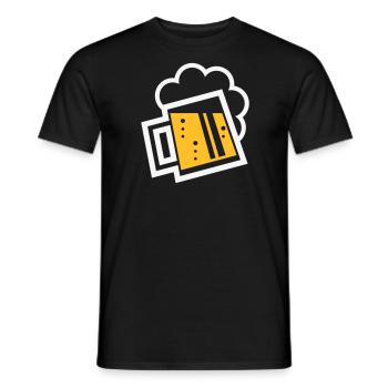 XBayrischer Bierkrug (beer / beer mug) - Men's T-Shirt - black - Front - AI Model Male 178 light (178cm)