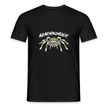 Arachnoholic Spiderfan ich liebe Spinnen - Männer T-Shirt - Schwarz - Vorne - AI Model Male 178 light (178cm)