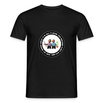 Gay Couples Defend Their Weed with Guns - Men's T-Shirt - black - Front - AI Model Male 178 light (178cm)