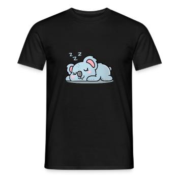 Koala who sleeps - Men's T-Shirt - black - Front - AI Model Male 178 light (178cm)