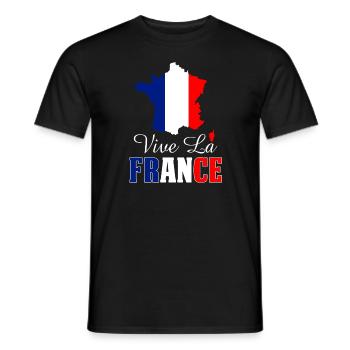Vive la France - Männer T-Shirt - Schwarz - Vorne - AI Model Male 178 light (178cm)