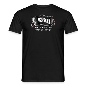 L’accordéon, l’instrument pour les personnes intelligentes - T-shirt homme - noir - Devant - AI Model Male 178 light (178cm)