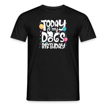 Today Is My Dog's Birthday - Men's T-Shirt - black - Front - AI Model Male 178 light (178cm)
