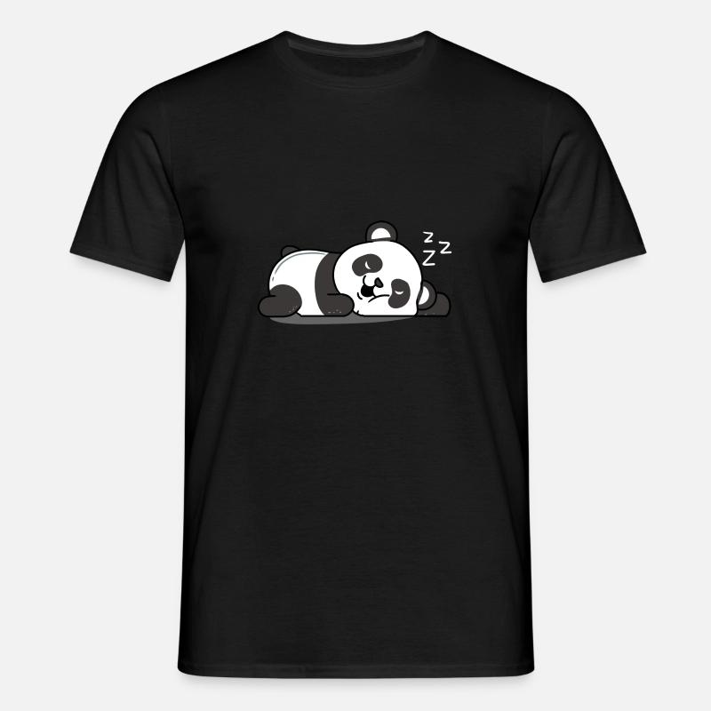 Schlafender Panda - Männer T-Shirt - Schwarz