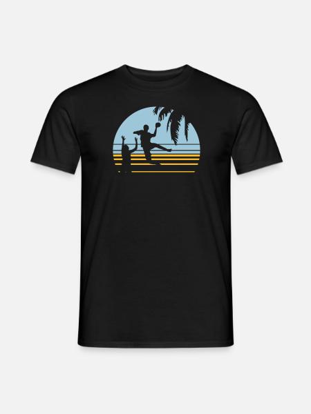SUNSET BEACH HANDBALL - Men's T-Shirt - black