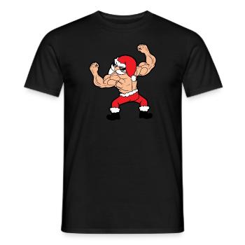 Lustiger Weihnachtsmann Santa Claus Weihnachten - Männer T-Shirt - Schwarz - Vorne - AI Model Male 178 light (178cm)