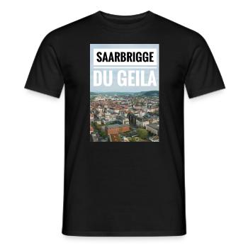 Saarbrigge du Geila - Männer T-Shirt - Schwarz - Vorne - AI Model Male 178 light (178cm)