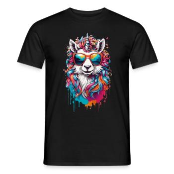 Einhorn süß cool niedlich Pony - Männer T-Shirt - Schwarz - Vorne - AI Model Male 178 light (178cm)