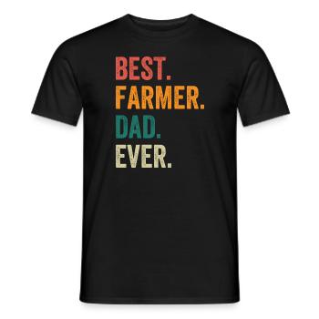 Best Farmer Dad Ever - Männer T-Shirt - Schwarz - Vorne - AI Model Male 178 light (178cm)