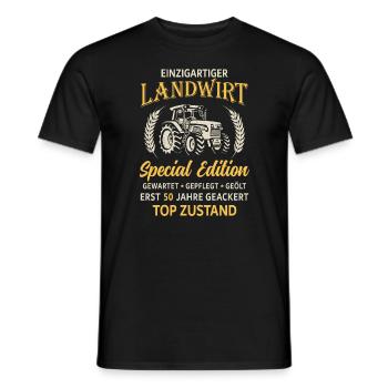 50. Geburtstag Landwirt Traktor Bauer - Männer T-Shirt - Schwarz - Vorne - AI Model Male 178 light (178cm)