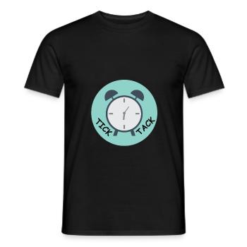 Tick Tack Accessoires - Männer T-Shirt - Schwarz - Vorne - AI Model Male 178 light (178cm)