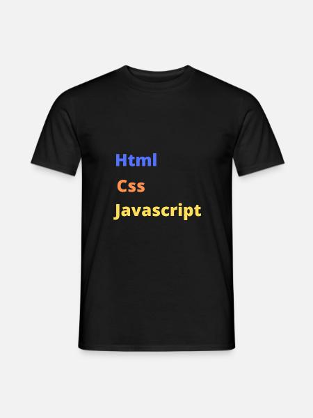 Html css javascript - T-shirt homme - noir