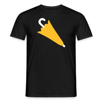 umbrella - Men's T-Shirt - black - Front - AI Model Male 178 light (178cm)