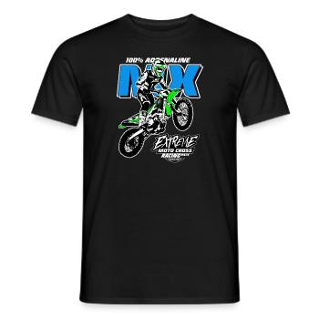 Moto Cross - Motocross - Supercross - MX - SX - Männer T-Shirt - Schwarz - Vorne - AI Model Male 178 light (178cm)