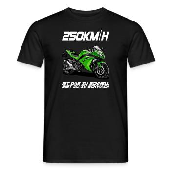 250 kmh ist das zu schnell bist du zu schwach - Männer T-Shirt - Schwarz - Vorne - AI Model Male 178 light (178cm)