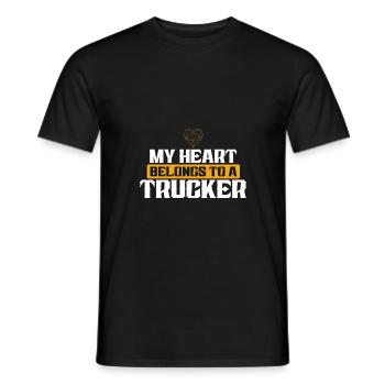 Cœur Trucker Love - T-shirt homme - noir - Devant - AI Model Male 178 light (178cm)