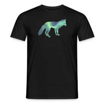 Island Polarfuchs Blaufuchs Iceland Polarlicht - Männer T-Shirt - Schwarz - Vorne - AI Model Male 178 light (178cm)