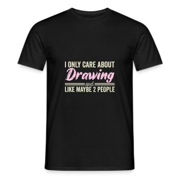 Dessin Peinture Peinture Peintre Artistes d’art - T-shirt homme - noir - Devant - AI Model Male 178 light (178cm)