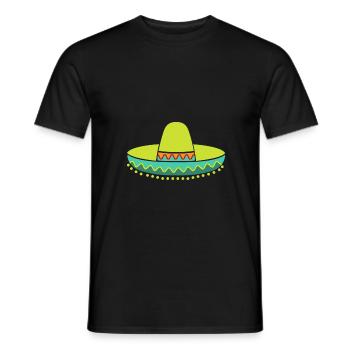 Sombrero Casquette - T-shirt homme - noir - Devant - AI Model Male 178 light (178cm)