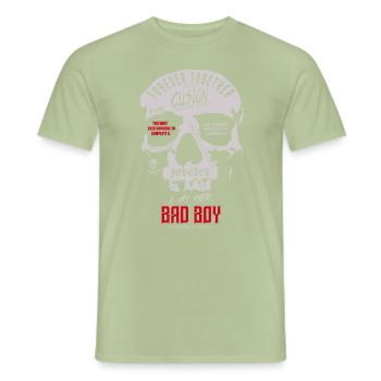 I am her Bad Boy Partnerlook Skull - Männer T-Shirt - Sage - Vorne - AI Model Male 178 light (178cm)