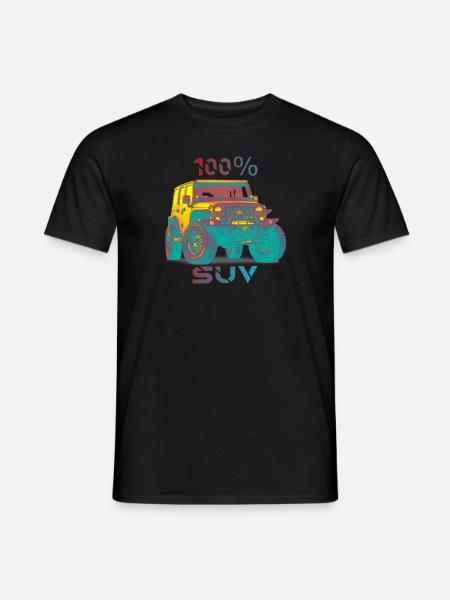 4x4 Jeep Design - T-shirt homme - noir