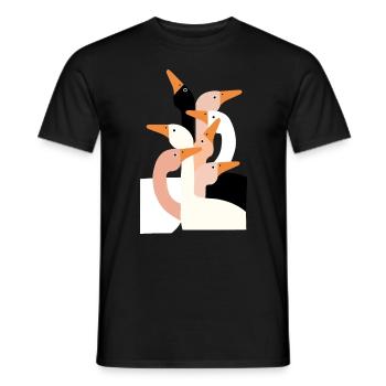 Geese - Men's T-Shirt - black - Front - AI Model Male 178 light (178cm)