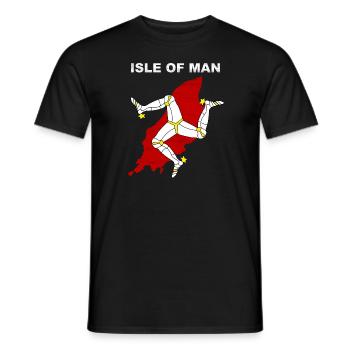 Isle of Man Flagge Triskele Flag of Isle of Man - Männer T-Shirt - Schwarz - Vorne - AI Model Male 178 light (178cm)