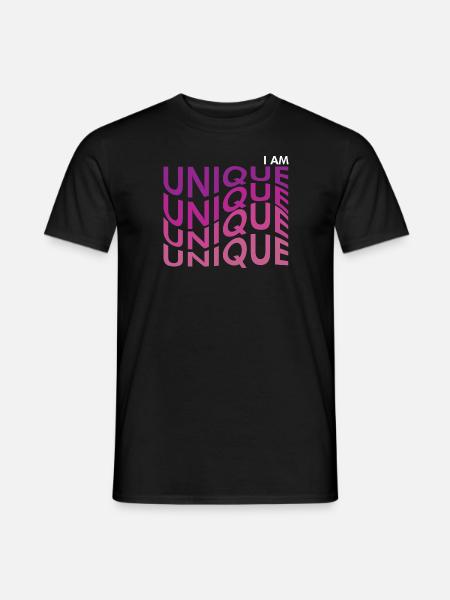 Ich bin einzigartig - Selbstliebe - Männer T-Shirt - Schwarz