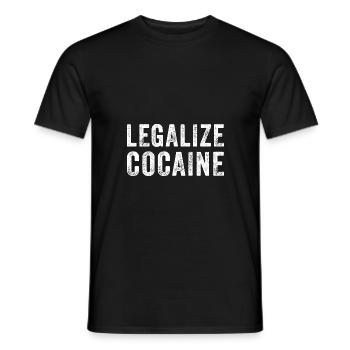 Légaliser la cocaïne cocaïne cocaïne fête drôle - T-shirt homme - noir - Devant - AI Model Male 178 light (178cm)