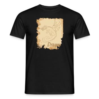 Dragon ancien - T-shirt homme - noir - Devant - AI Model Male 178 light (178cm)