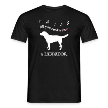 All you need is a Labrador - Men's T-Shirt - black - Front - AI Model Male 178 light (178cm)