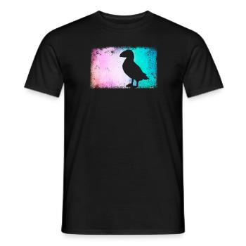 Puffin Puffin Puffin Multicolored Puffin - Men's T-Shirt - black - Front - AI Model Male 178 light (178cm)